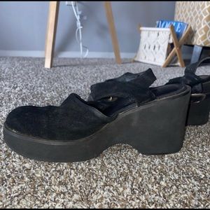 Lower East Side Platform Sandals Black Size 9